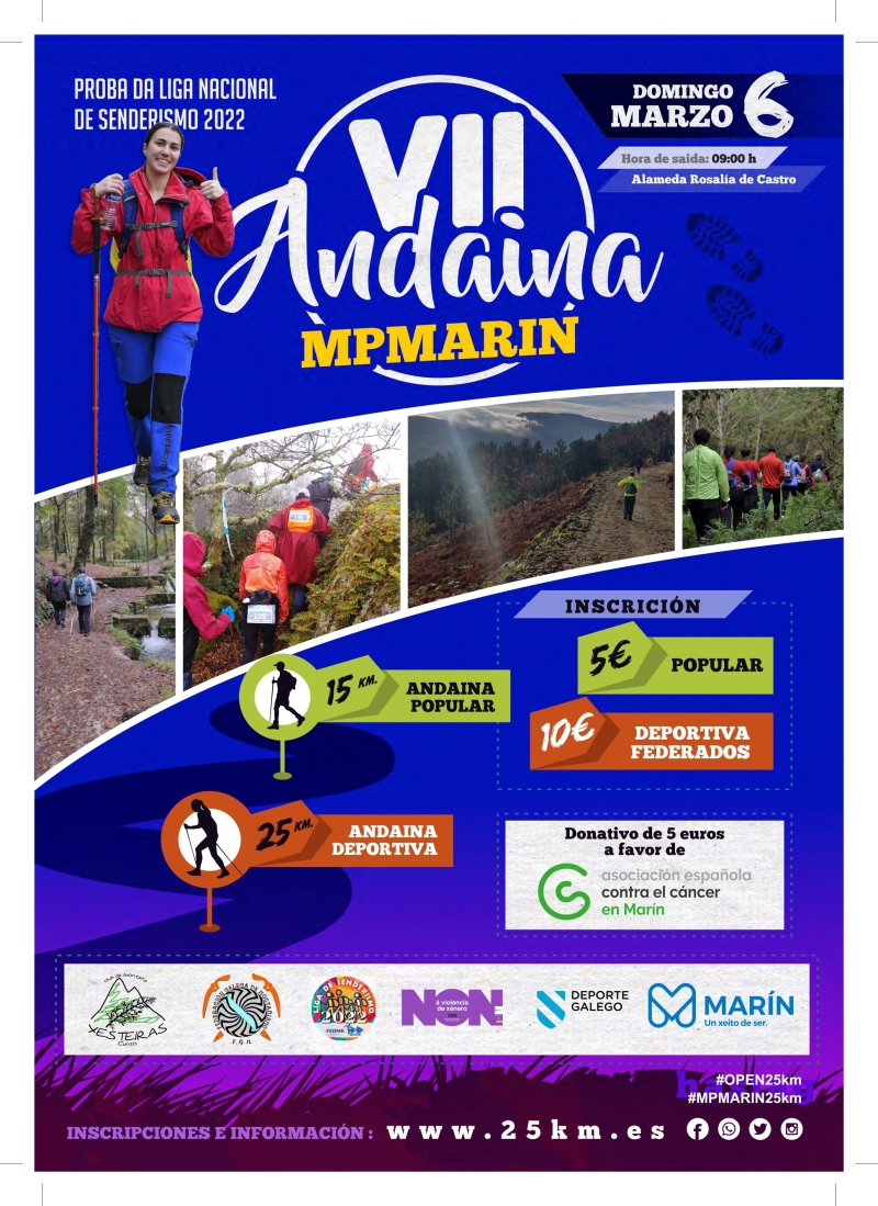 VII ANDAINA MONTES E PRAIAS DE MARIN 25KM - Inscríbete