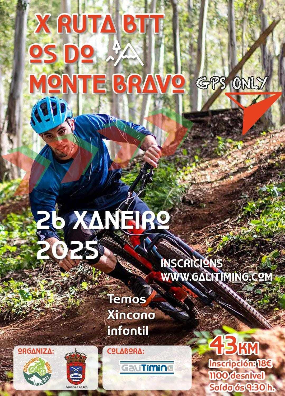 X RUTA BTT OS DO MONTE BRAVO - CONCELLO DE TEO 2025 - Inscríbete