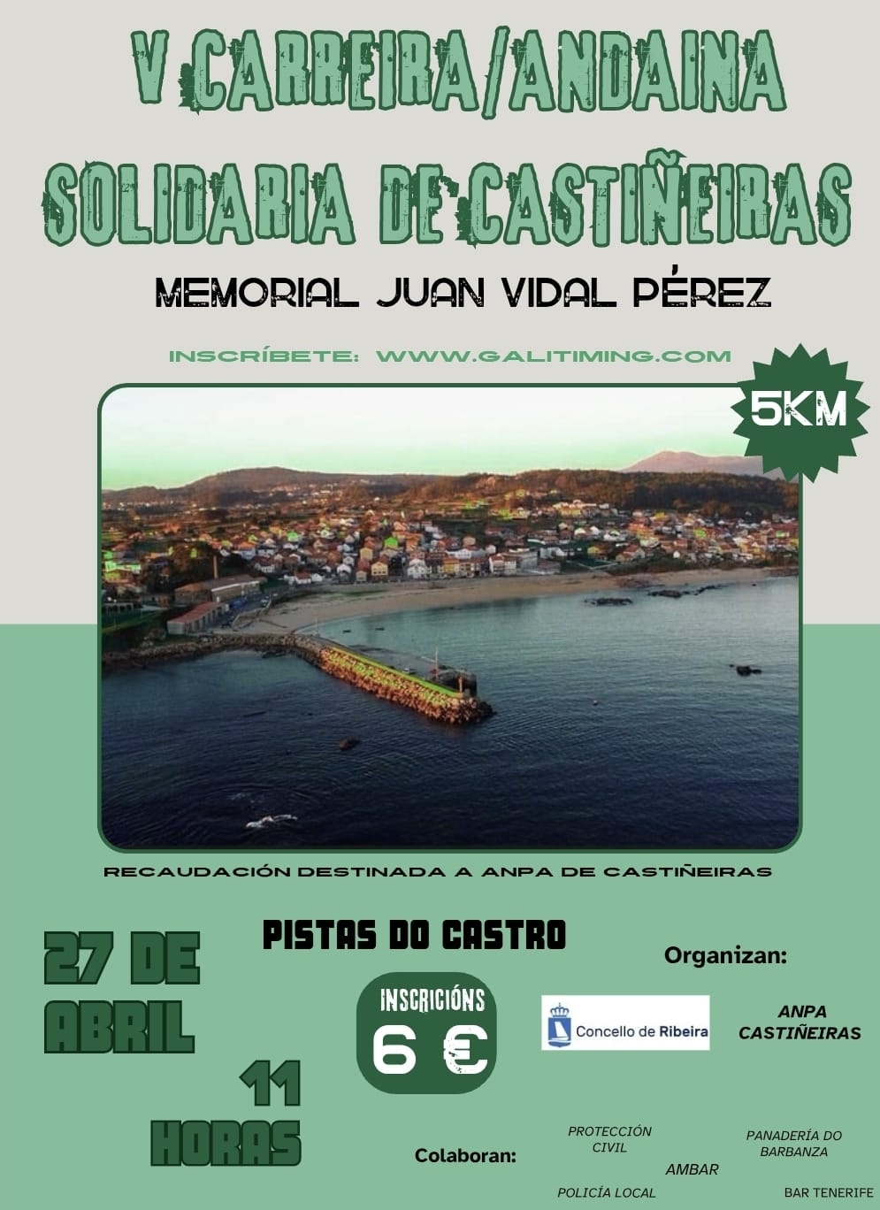 V CARREIRA DE CASTIÑEIRAS - MEMORIAL JUAN VIDAL PÉREZ 2025 - Inscríbete