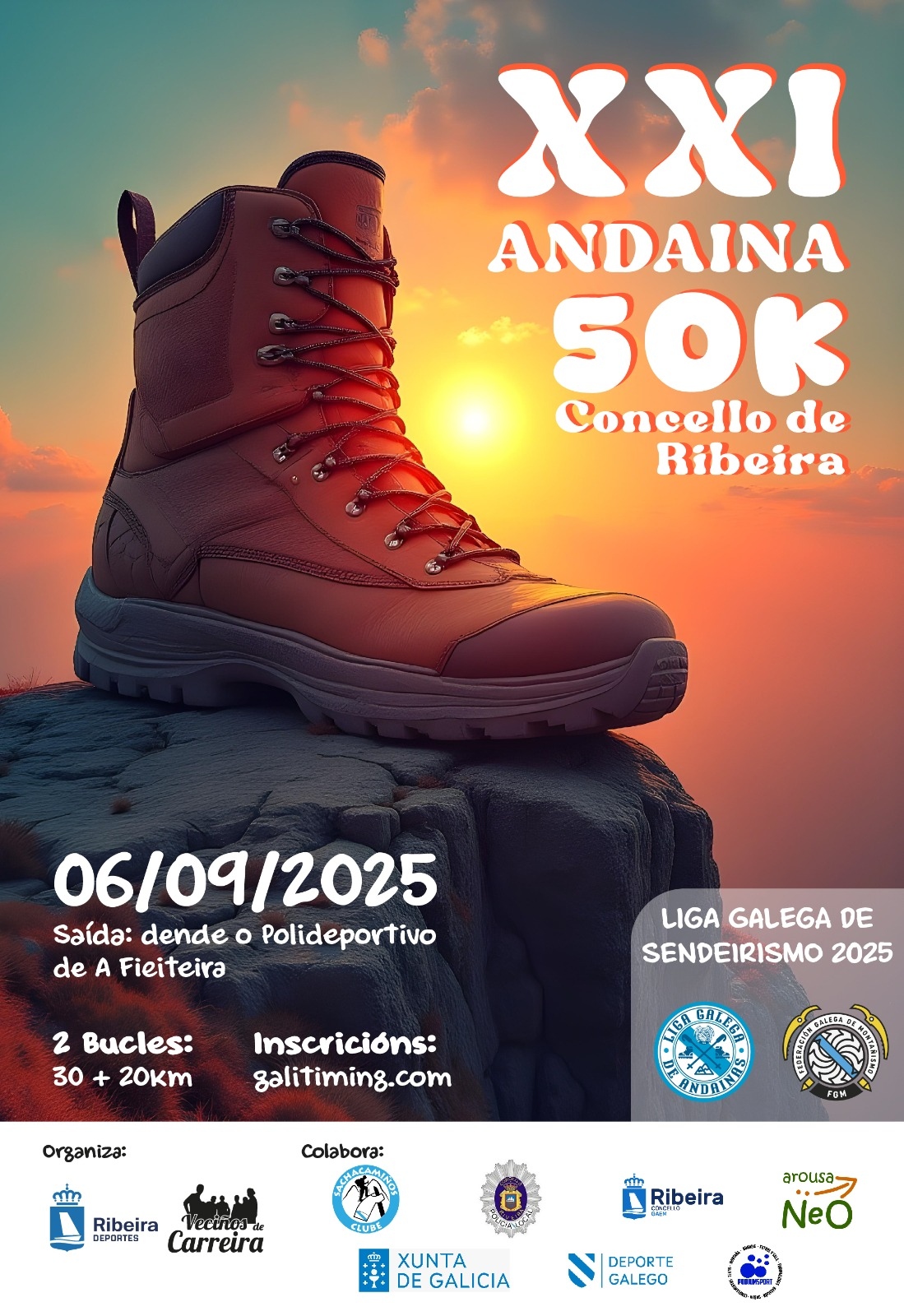 XXI ANDAINA 50K “CONCELLO DE RIBEIRA” 2025 - Inscríbete