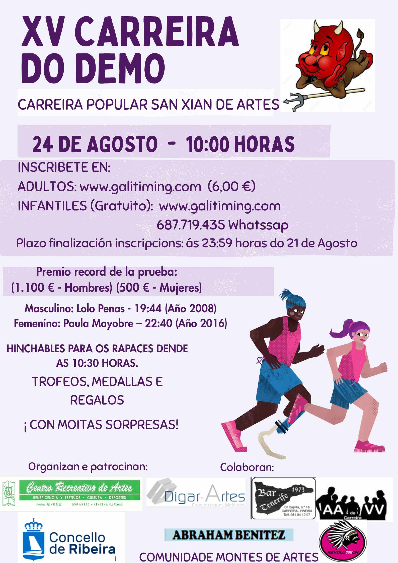 XV CARREIRA POPULAR SAN XIÁN DE ARTES - A CARREIRA DO DEMO - 2025 - Inscríbete