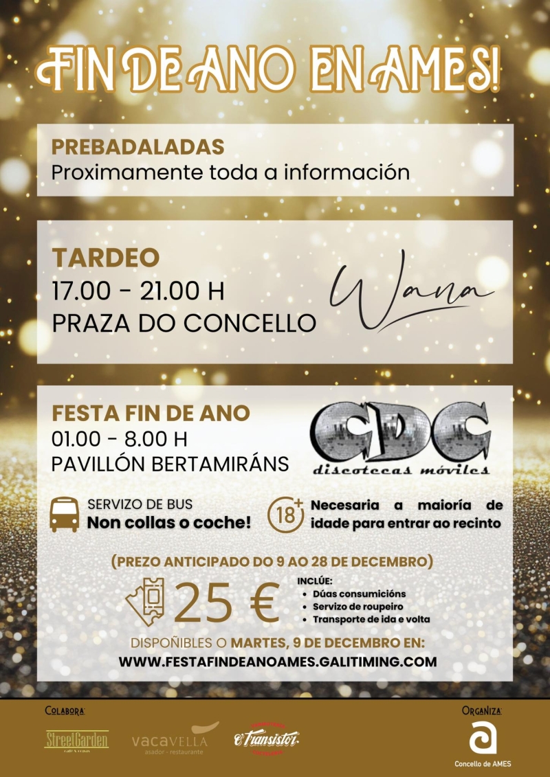 FESTA FIN DE ANO CONCELLO DE AMES  2026 - Inscríbete