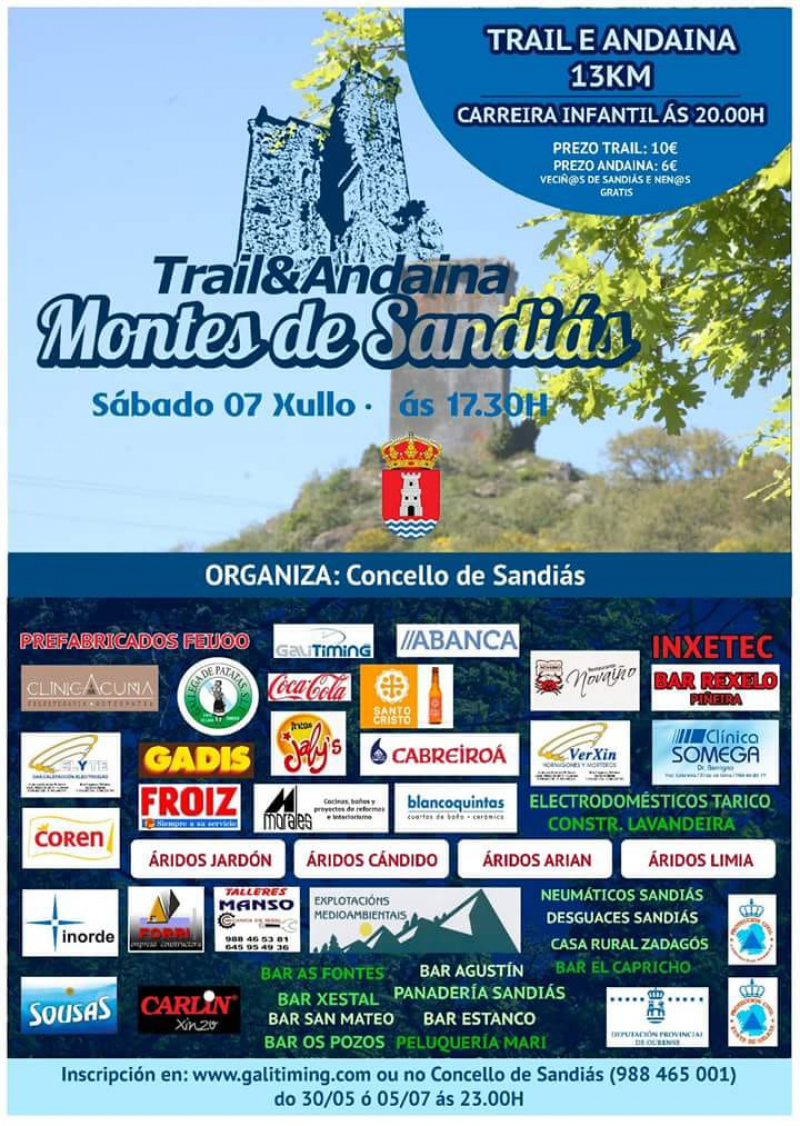 III TRAIL + II ANDAINA MONTES DE SANDIÁS - 2018 - Inscríbete