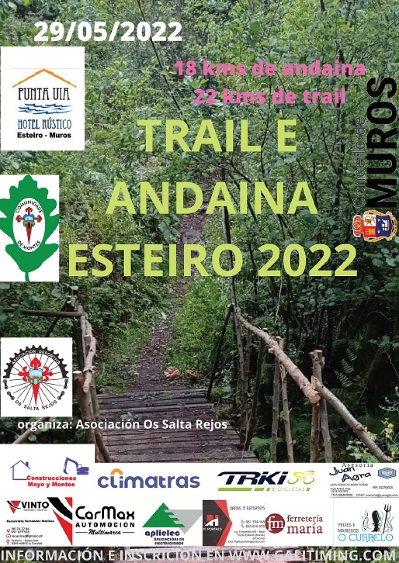 TRAIL/ ANDAINA DE ESTEIRO 2022 - Inscríbete