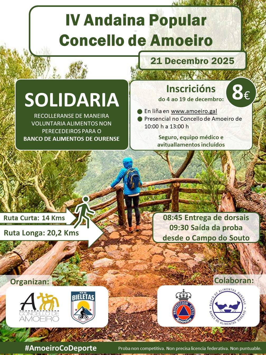 Cartel del evento IV ANDAINA CONCELLO DE AMOEIRO 2025