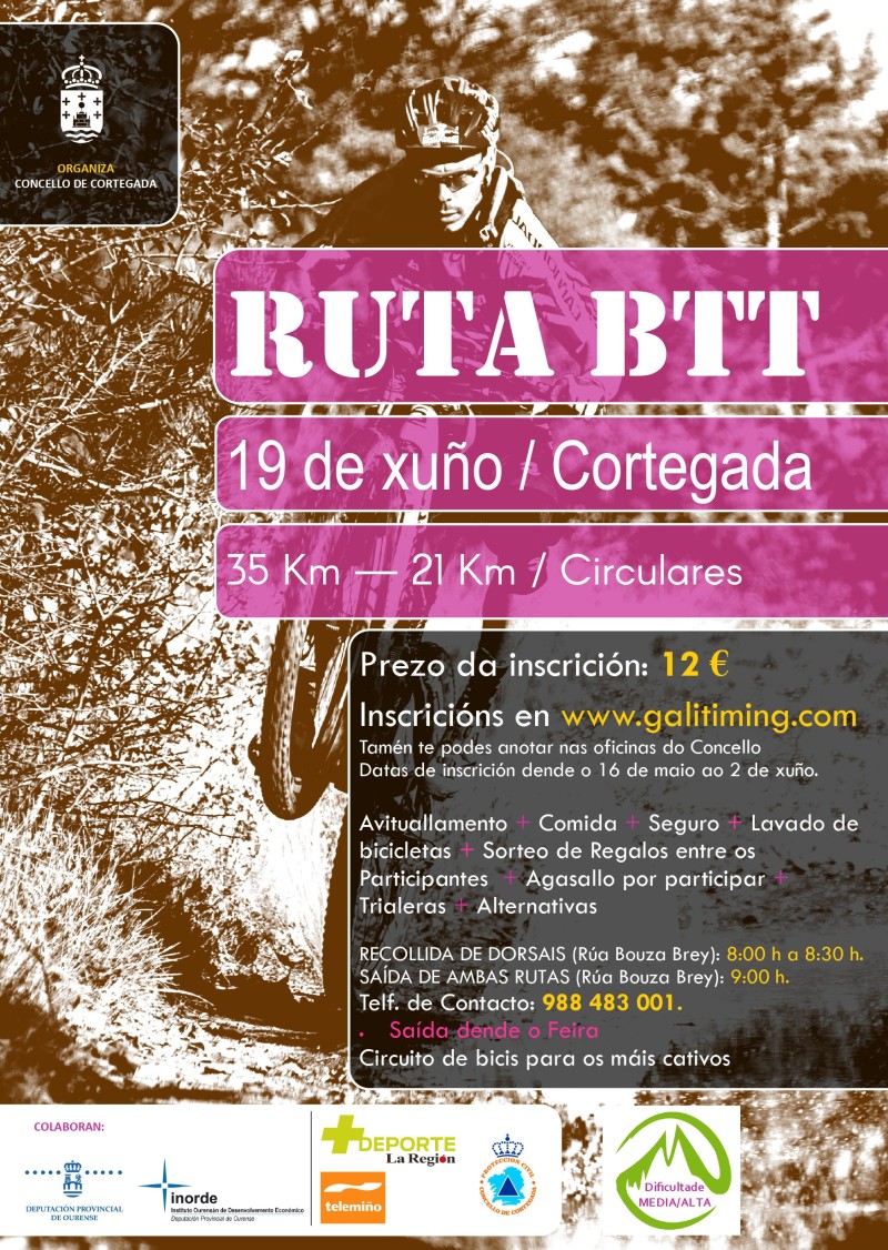 Event Poster IV RUTA BTT CORTEGADA 2022