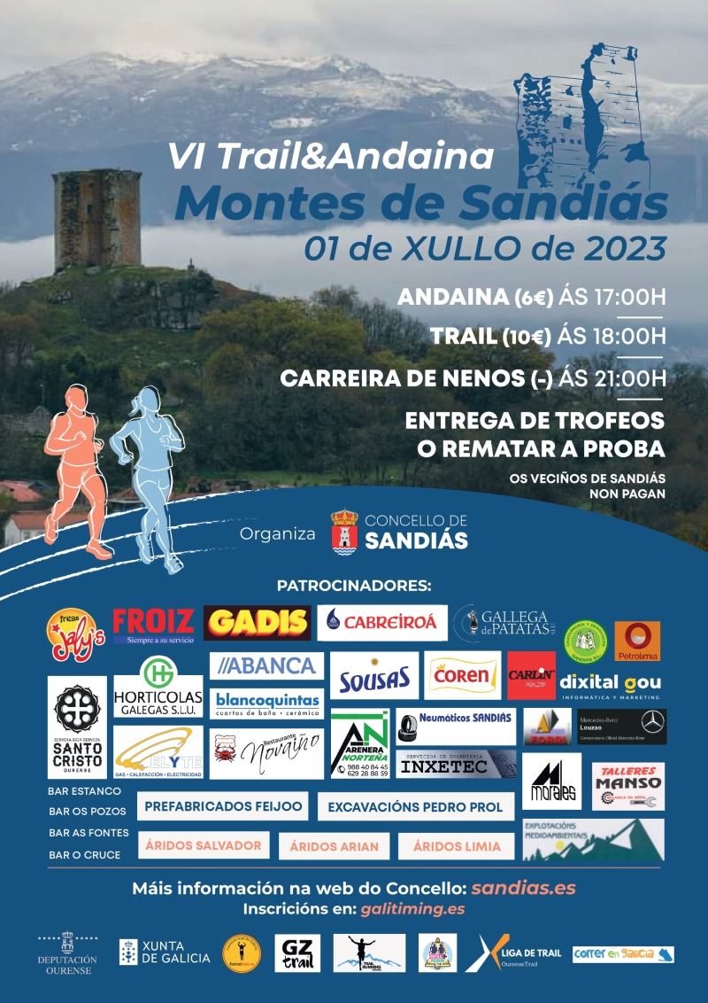 Event Poster VI TRAIL & ANDAINA MONTES DE SANDIÁS - 2023