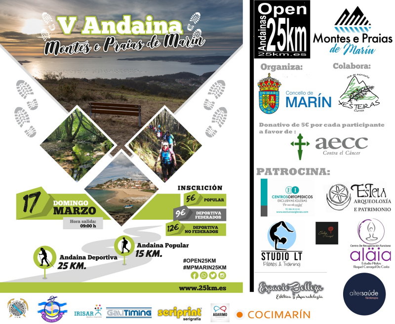 VI OPEN DE ANDAINAS 25 KM DE REGULARIDADE - ANDAINA MONTES E PRAIAS DE MARIN - Inscríbete VI OPEN DE ANDAINAS 25 KM DE REGULARIDADE - ANDAINA MONTES E PRAIAS DE MARIN - Inscríbete